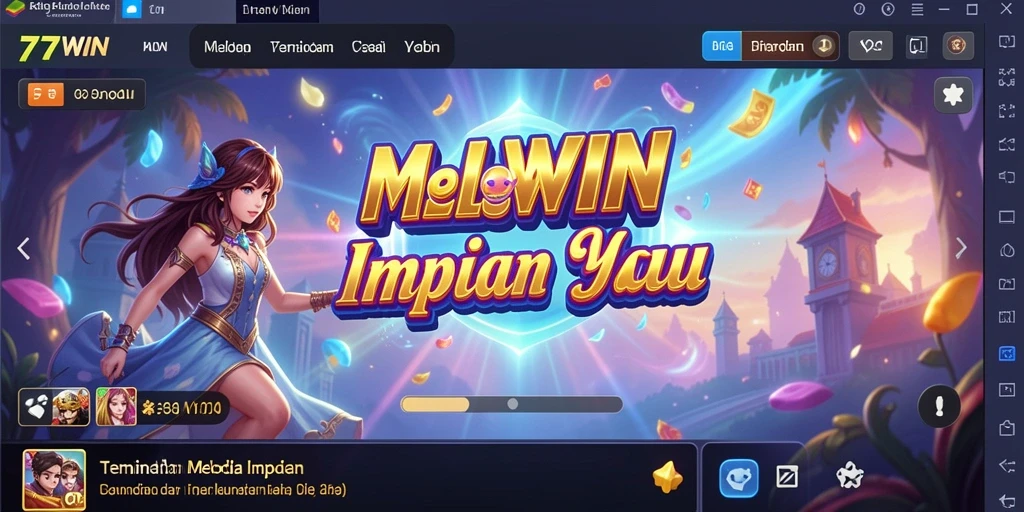 Tampilan gameplay seru dari 77WIN dengan berbagai lagu menarik.