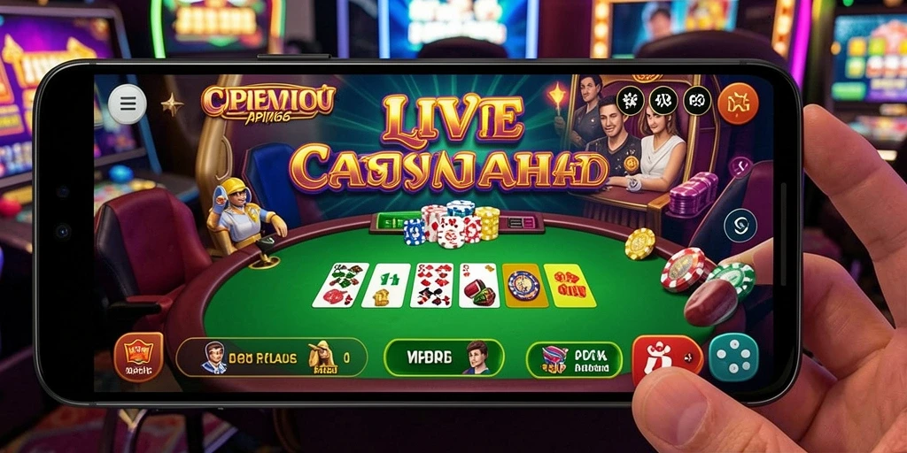Screenshot gameplay API66 menunjukkan dealer langsung dan suasana kasino yang otentik.