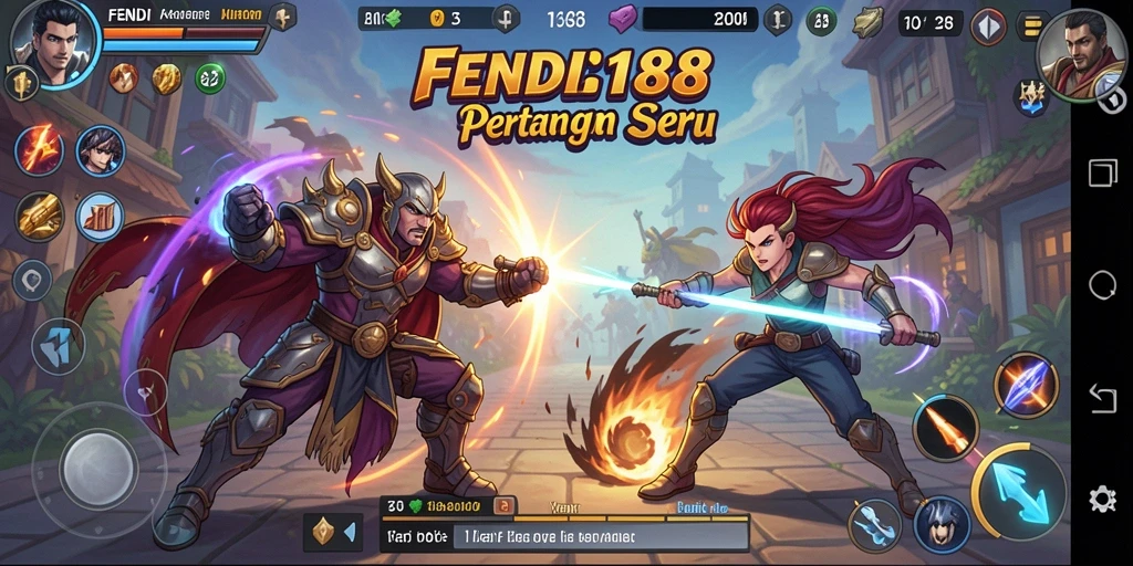 Tampilan pertarungan seru FENDI188 dengan berbagai karakter.