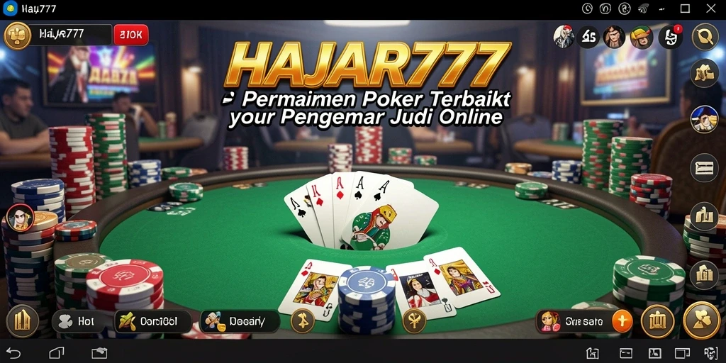 Tampilan menarik dari gameplay Poker di HAJAR777.