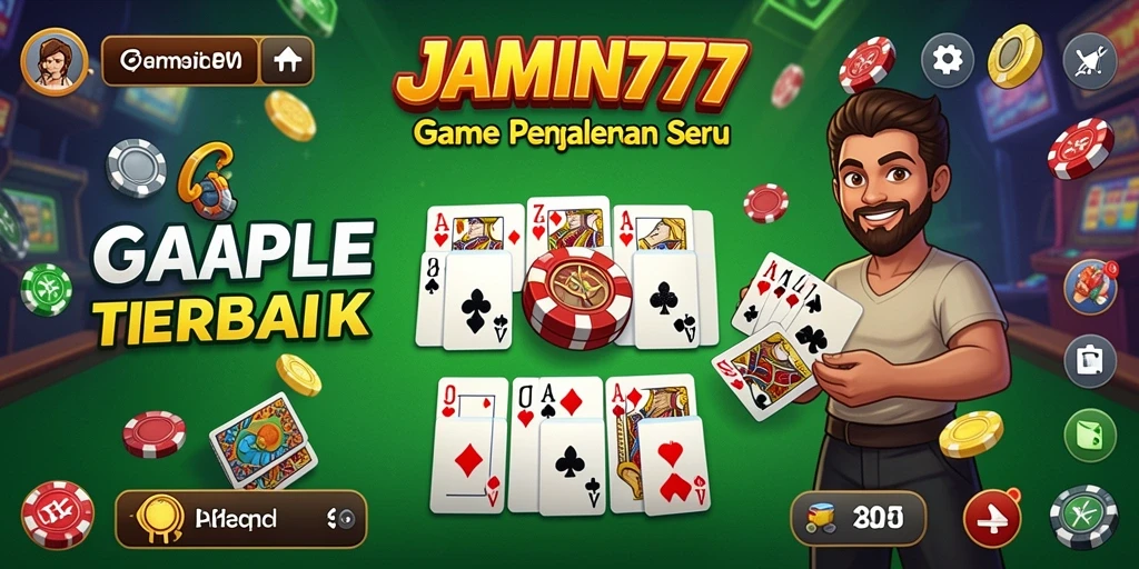 Gameplay seru dari permainan Gaple JAMIN777 yang mendebarkan.