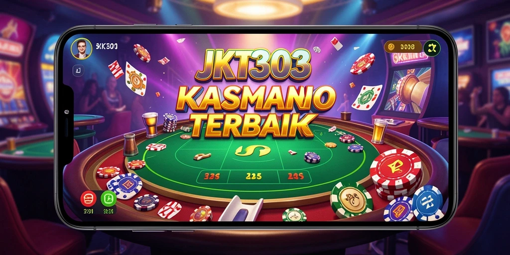 Screenshot utama JKT303 menunjukkan gameplay kasino yang mendebarkan.