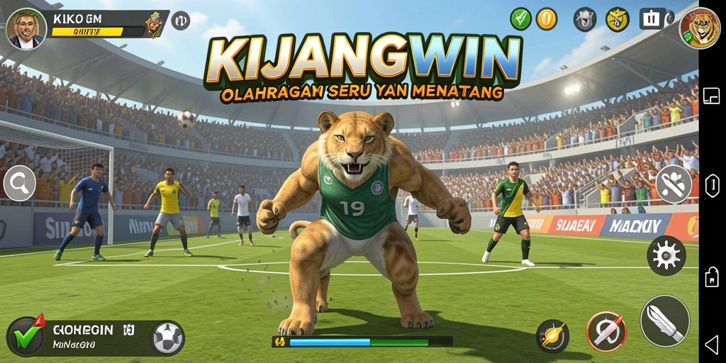 Gameplay KIJANGWIN yang seru dan penuh aksi olahraga.