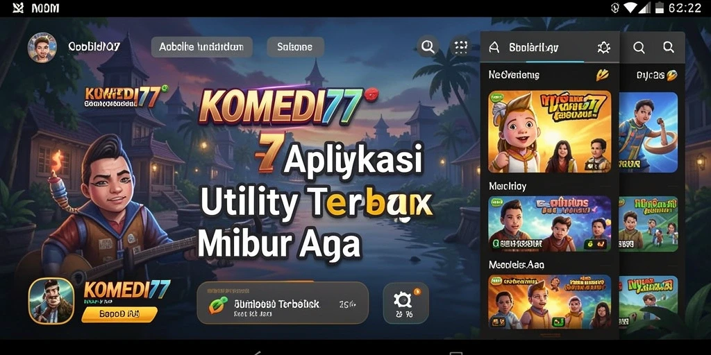 Tampilan lucu dari konten yang ada di KOMEDI77.