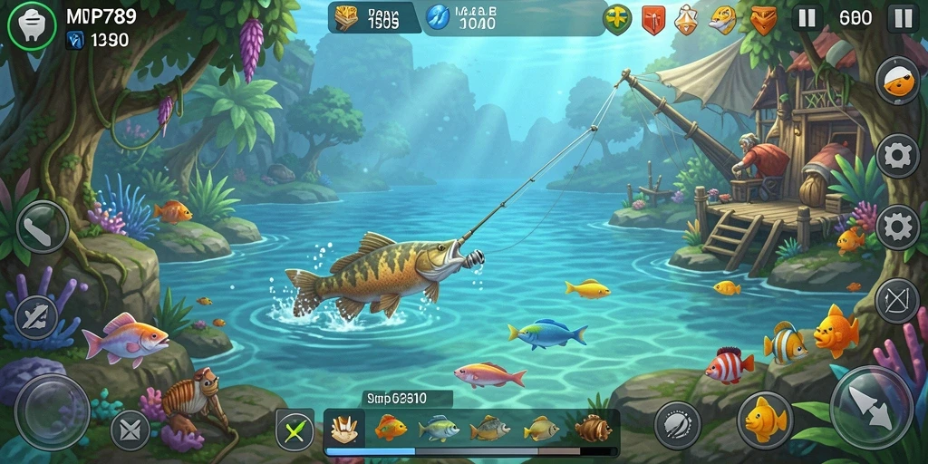 Screenshot MVP789 menunjukkan aksi memancing yang mendebarkan.