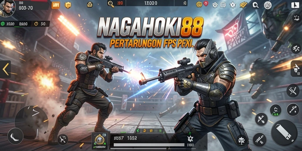 Tampilan menarik dari gameplay NAGAHOKI88 yang menampilkan pertarungan FPS.