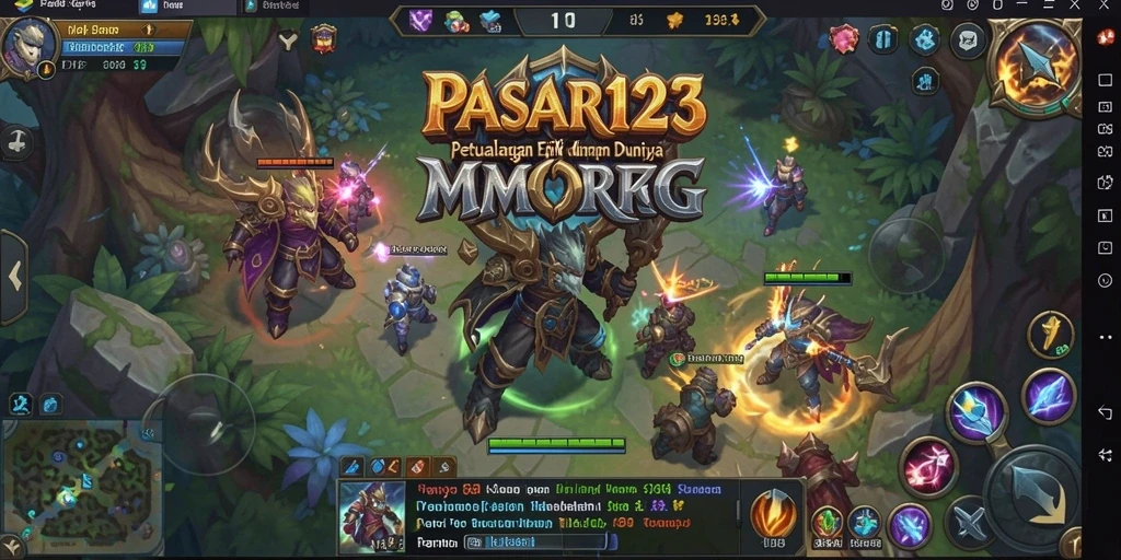 Tampilan gameplay seru di dunia PASAR123 yang luas.
