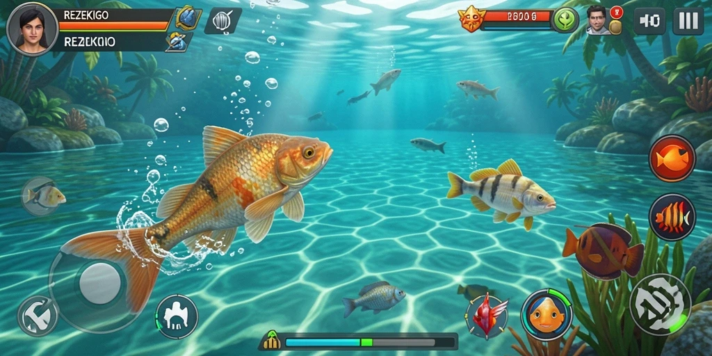 Tangkapan ikan yang menakjubkan dalam gameplay REZEKIGO.
