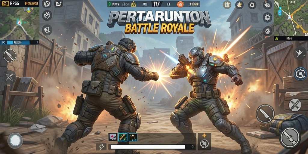 Gameplay menegangkan di RP66 dengan suasana Battle Royale yang mendebarkan.