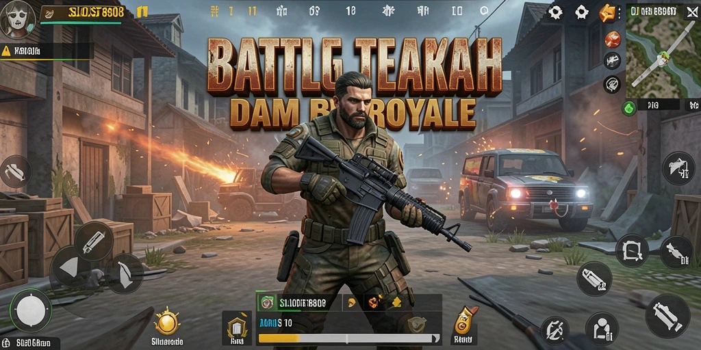 Gambar tangkapan layar yang menampilkan aksi mendebarkan dalam SLOST8808.