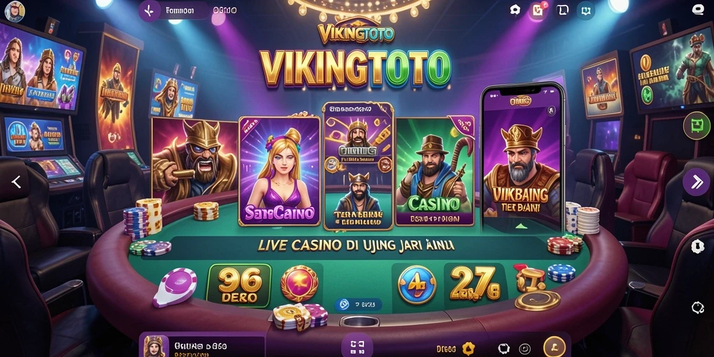Gameplay Live Casino VIKINGTOTO dengan dealer langsung yang interaktif.